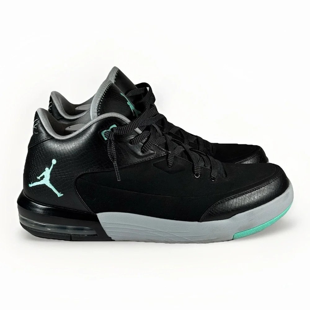 Jordan Flight Origin 3 Men's size 12 Black Green Glow Silver Sneakers 820245-005